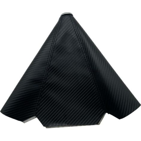 Copertura per leva del cambio auto, realizzata in fibra di carbonio e pelle, con protezione antipolvere, accessorio per interni General Motors, per cambio manuale/automatico (fibra di carbonio/nero co (1/5)