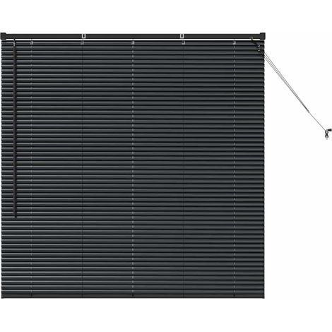 Maison Exclusive - Tendaggi a veneziana Nero 130 x 125 cm Alluminio