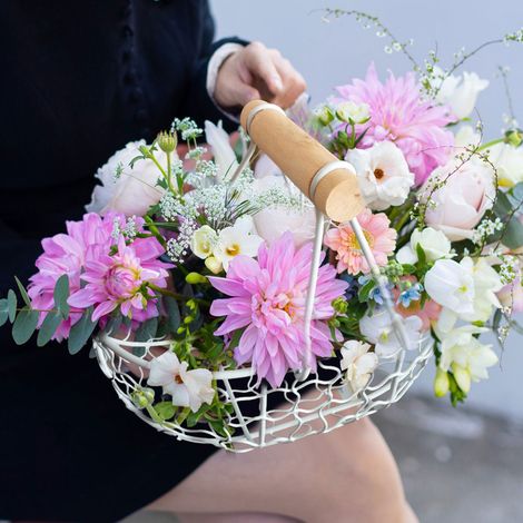 Blumenkörbe für Hochzeiten, Metallkörbe für die Heimdekoration (1/3)