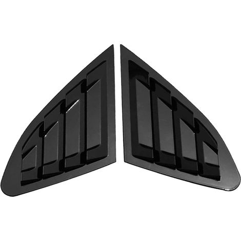 Garniture de volet de persienne de lunette arrière pour voitures 2016 2017 2018 2019, garniture d'aération latérale de vitre, noir brillant (1/5)