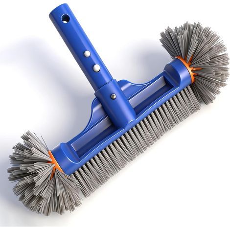 Brosse de nettoyage ronde de 18″ pour piscine en film plastique - Pour nettoyer les murs, les coins, le carrelage et les sols (1/5)