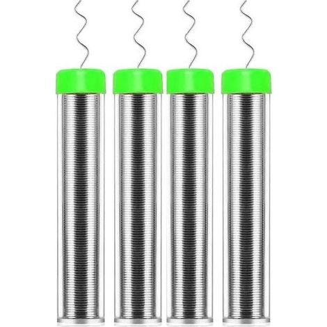 Lot de 4 bobines de soudure de 0,8 mm, noyau de colophane sans plomb, soudure, flux, soudure pour la réparation de composants de soudure électrique et le bricolage (1/3)