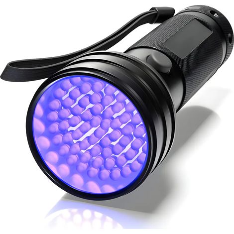 UV-Taschenlampe, tragbare Schwarzlichtlampe, Bernsteindetektor, Mini-UV-Lampe mit 100 LEDs