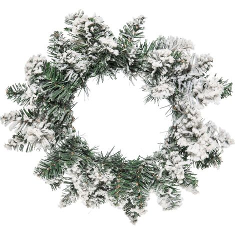 ARPIMEX Coroncina Natale Innevata D 30 Cm Bianco