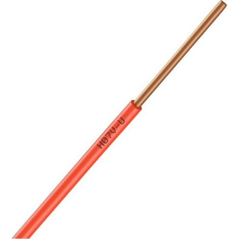 Nexans   01225013  Bobine de fil Electrique 1,5mm Orang. Long 100m [ H07V U PASSEO 1 ] (1/2)