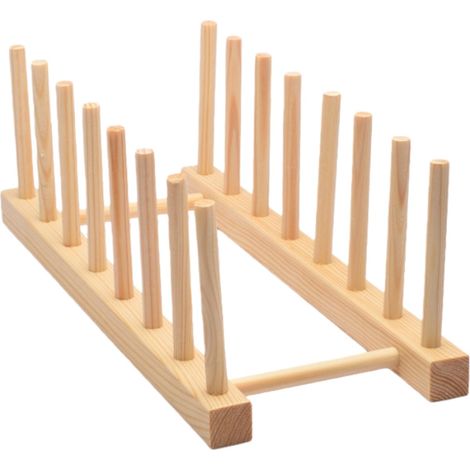 Égouttoir à 7 compartiments étagère de rangement bambou égouttoir de cuisine 31 sur 12 sur 10,5 cm couleur bois naturelle 1 pièce (1/5)