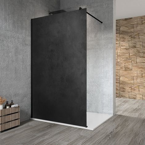 VARIO BLACK Douche monobloc, murale, panneau HPL Kara, 700 mm