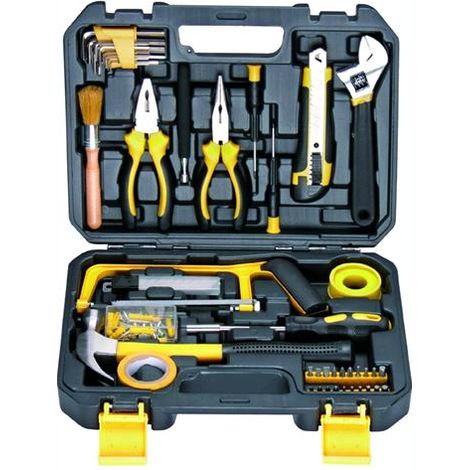 Vigor VAU-V136 Set Utensili in Valigetta 136 Pezzi colore Giallo