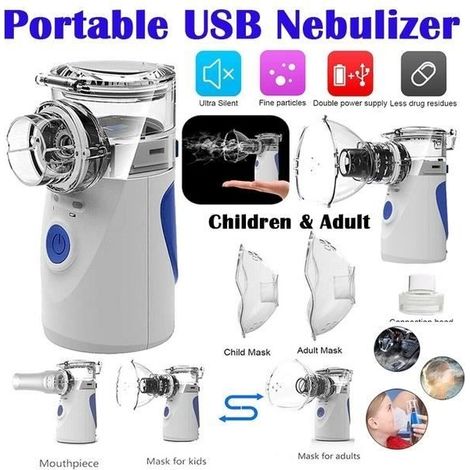Tragbarer Ultraschallvernebler Mini-Heimzerstäuber für Asthma und COPD H040F (1/4)