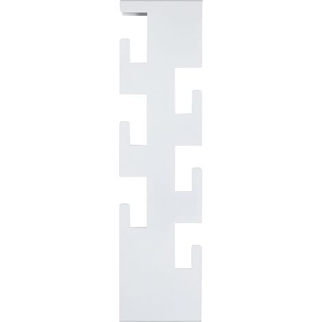 Garderobe murale, Patère murale en métal coloris blanc -longueur 15 x profondeur 8 x hauteur 60 cm (1/5)
