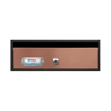 BTV Buzón Horizontal comunidad "Aneto" 345x120x250mm fabricado en metal color bronce
