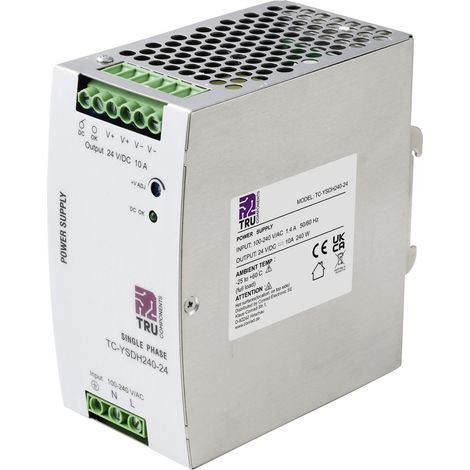 TRU COMPONENTS TC-13850160 Hutschienen-Netzteil (DIN-Rail) 24 V/DC 10 A 240 W Anzahl Ausgänge:1 x (1/5)