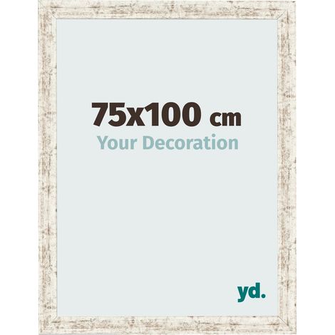 yd. - Cadre photo 75x100 - Blanc Vintage - MDF - Bologna (1/5)