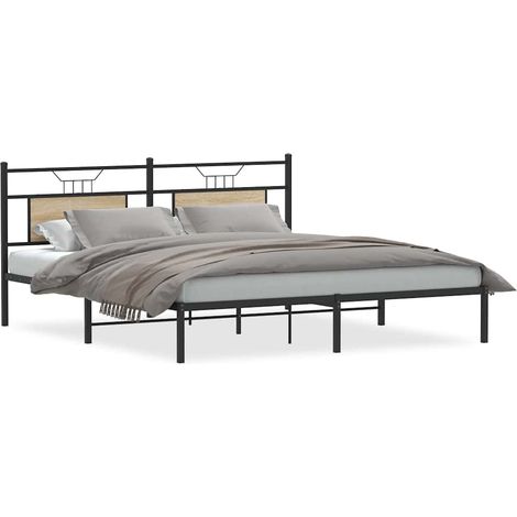 Maison Exclusive - Cadre de lit sans matelas chêne sonoma 160x200 cm (1/5)