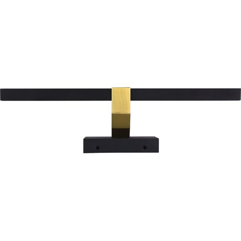 Applique murale LED linéaire noir et doré 11W LIMBA Struhm pour tableau (1/4)