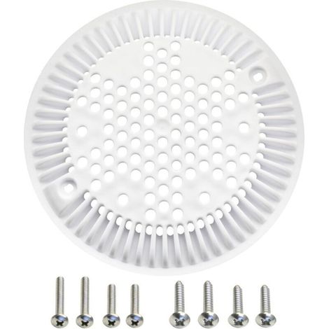 Griglia di scarico anti-vortice per piscine – acciaio inox 316L, Ø esterno 20,4 cm / interno 14 cm – Norma NF P90-307