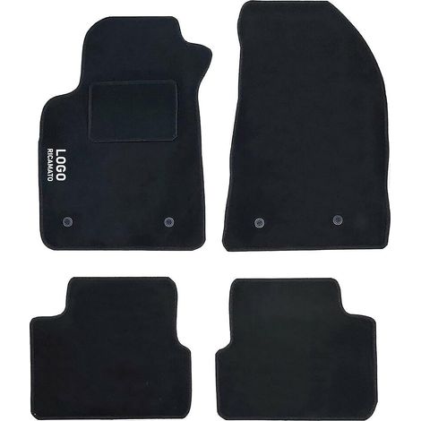 LUPEX SHOP - Tappetini auto compatibili per Giulietta del 2014 con 4 clip di fissaggio, in moquette nera, anteriori e posteriori (1/3)