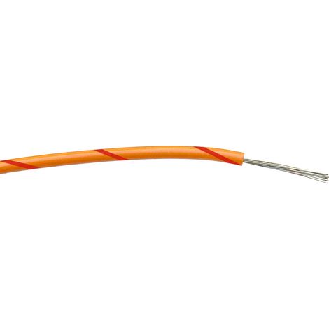 Fil électrique RS PRO BS4808 0,5 mm² 20 AWG, 1 kV c.a., PVC Orange/Rouge, 100m ( Prix pour Bobine de 100 )