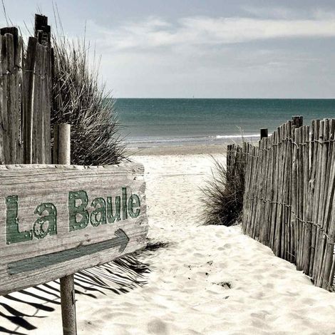 Tableau sur toile panneau la Baule 30x30 cm - Impression sur Toile Murale Décorative - Image imprimée en HD sur Toile - Toile sur Châssis en Bois FSC - Fabriqué en France