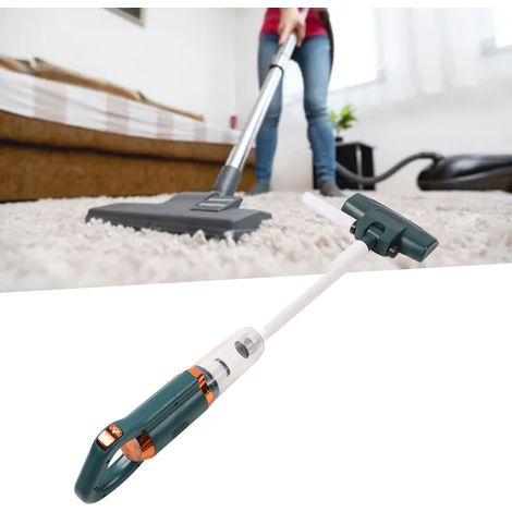 Aspiradora inalámbrica, aspiradora de mano ultraligera con potencia de succión de 8500 Pa, depósito de 500 ml, aspiradora de mano para suelos duros y alfombras, carcasa de plástico verde. (1/5)