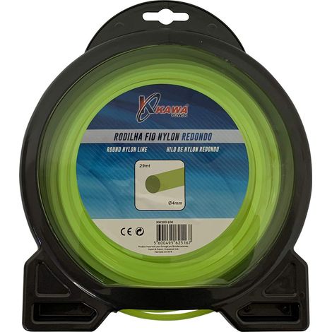 Filo di nylon per decespugliatori rotondo 4MM X 29mt Kawapower - Bricoferr