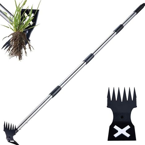 2-in-1 Hand Weed Killer with Long Handle 150cm - Weed Killer & Hoe for Garden - Effectively Removes Weeds and Dandelions (1/4)