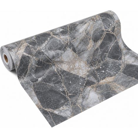 Sol Adhésif Gris Doré Antiglisse pour Salle de Bain 60 cm sur 5 m (1/5)