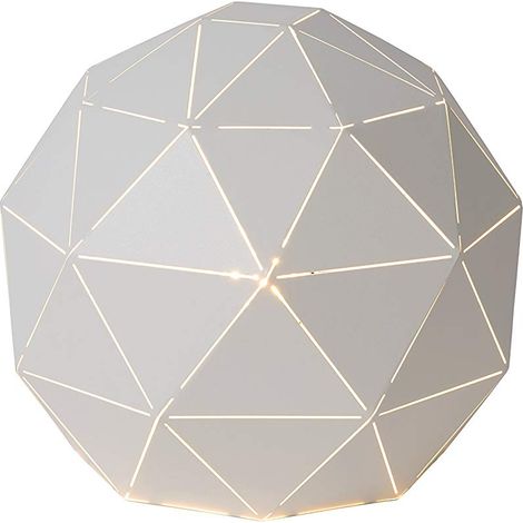 Lampe de table moderne Lucide Otona métal blanc E27 60W (1/4)