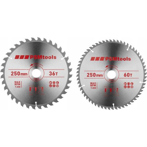 Lames de scie circulaire CMT pw251-2 carbure tungstène 2 pièces (1/3)