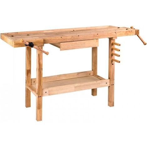 Etabli simple menuisier bois 1370 x 500 x 860 mm