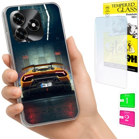 Funda para Honor X5C Plus / X5C 4G con cubierta trasera para foto + cristal 9H (1/5)