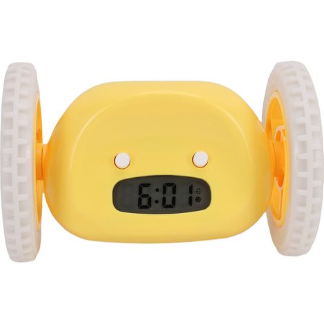 Despertador con Ruedas, Alarma Vibrante Fuerte y Función de Fuga, Plástico ABS 13x8.5 cm – Ideal para Dormidores Profundos (1/5)