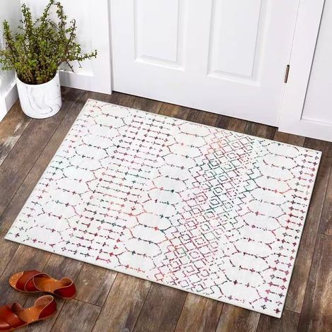 Tapis de salon ou de chambre moderne,50x80CM,Descente de lit Tapis,Tapis Doux pour Salon Chambre Canapé,Multicolore