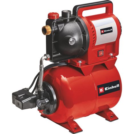 Einhell Hauswasserwerk GC-WW 1045 N (1050 W, max. 4.8 bar, 4500 L/h Fördermenge, max. 48 m Förderhöhe, Wasserfüllanzeige, Wassereinfüllöffnung/-ablassschraube, Manometer, 20 l-Tank) (1/5)