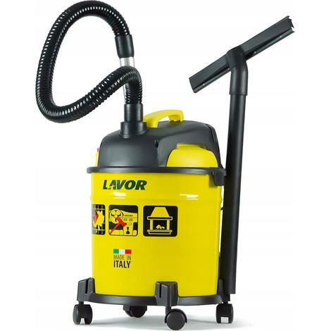 Lavor Odkurzacz Warsztatowy Freddy 4in1 20L, gelber Multifunktionsstaubsauger, ideal für Werkstätten, Edelstahl, saugstark, vielseitig und einfach dezu bedienen.