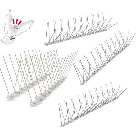Pic anti pigeon inoxydable 1M – 4 rangées pré-assemblées – Pique flexible pour balcon – Protection contre corbeaux et moineaux (1/5)