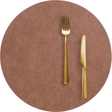 Sets de table ronds – Sets de table double face – Faciles à nettoyer – Conviennent pour la table à manger, la cuisine et la décoration de fêtes (1/5)