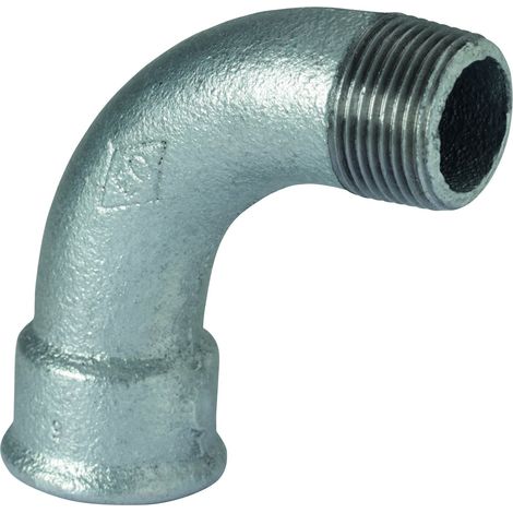 Raccordo curvo 90° maschio femmina in ghisa malleabile zincata 21/2 GEORG FISCHER
