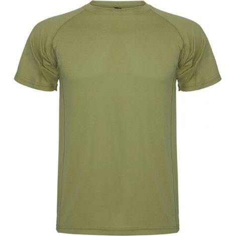 Camiseta técnica de manga corta ranglán de escote redondeado MONTECARLO ROLY XL Verde Militar