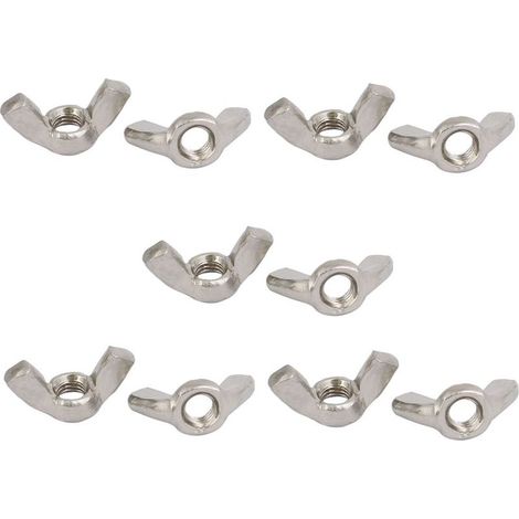M5 Gewinde 0,8 mm Steigung 316 Edelstahl Flügelmutter 10St (a214033ebc8b4daa8dd0d93c31e8d25e) (1/2)