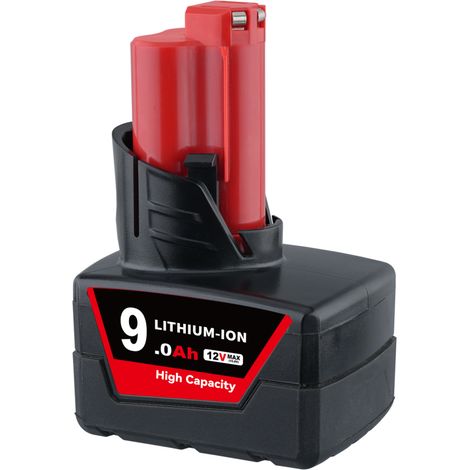 12V 9.0Ah Li-ION Batterie pour Milwaukee M12 M12B 48-11-2411 48-11-2420 48-11-2401 48-11-2402 M-12 M12 Outils de Batterie