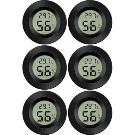 (6 PCS )Mini Digital LCD Thermomètre Hygromètre Température Humidité -50-70℃ 10%-99% RH Thermomètre Portable Thermo Hygromètre Indicateur