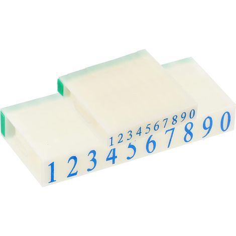Détachable Numéro Timbres, 2 Ensemble Numérique 0-9 Numéro Timbre Combination Ensemble Numéro Tampon Initial Timbre Font Dimension 3 (1/5)