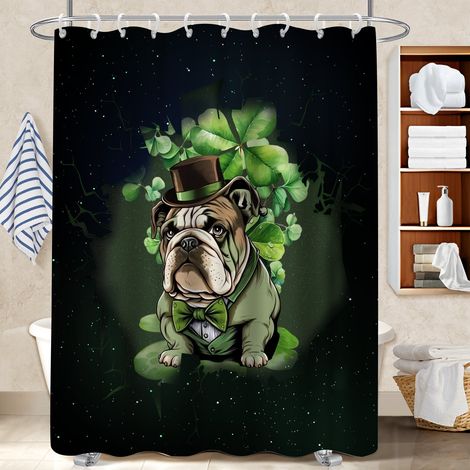 Rideau de douche imperméable en polyester 180x180 naturel polyester pour salle de bain pour baignoire asymétrique (1/5)