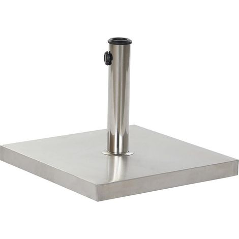 Edelstahl Parasol Basis 45x45x35 20 kg, 48 mm/38 mm/35 mm Edelstahl mehrfarbige Farbfamilie Outdoor -Möbel Details