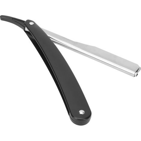 Porte-lame rasoir barbe en acier inoxydable, maniable et pliable pour homme (1/5)