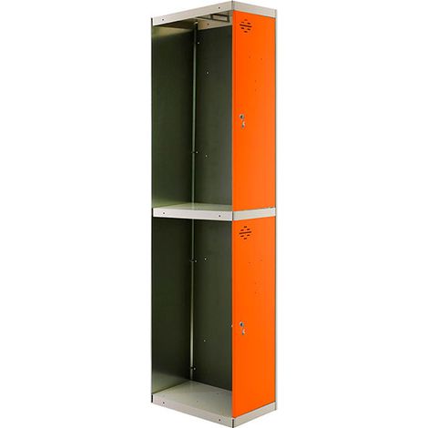 Simonrack Metallschrank Grau Orange mit Schloss
