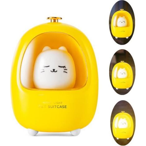 Veilleuse enfants,Veilleuse Portable Rechargeable Par Usb pour bébé chambre d'enfant - Jaune (1/4)