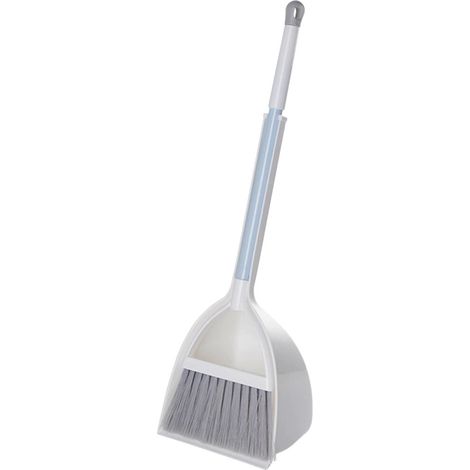 Balai Et Pelle Ensemble - Balai Compact Pour Cuisine Salle De Bain Chambre Enfants - Plastique Blanc - 1 Set (1/5)