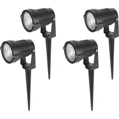 Lot de projecteurs LED d'extérieur, étanches, pour allée, terrasse, pelouse, 5 W CC 12 V (1/4)